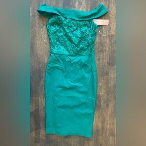 City Goddess London Lace Dress Green US 6